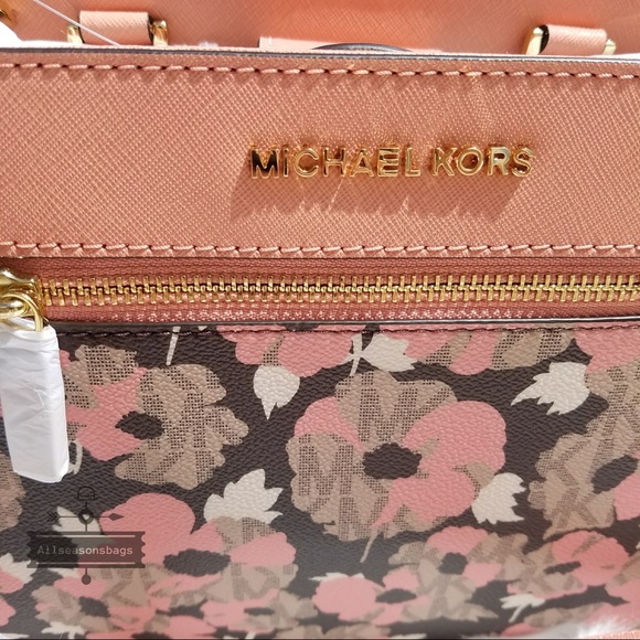 🔽 NWT Michael KORS XS peach Hailee Satchel - Picture 5 of 8